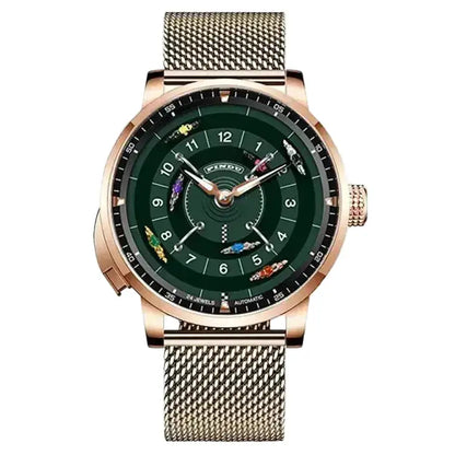 Horse Racing Automatic Mechanical Watch – Rotating Dial & Sapphire Crystal