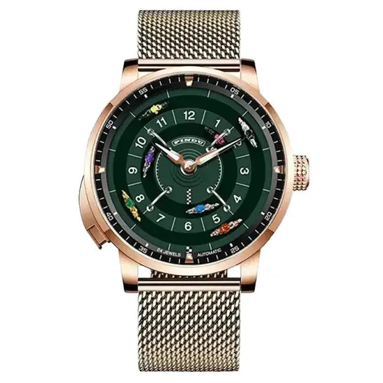 Horse Racing Automatic Mechanical Watch – Rotating Dial & Sapphire Crystal