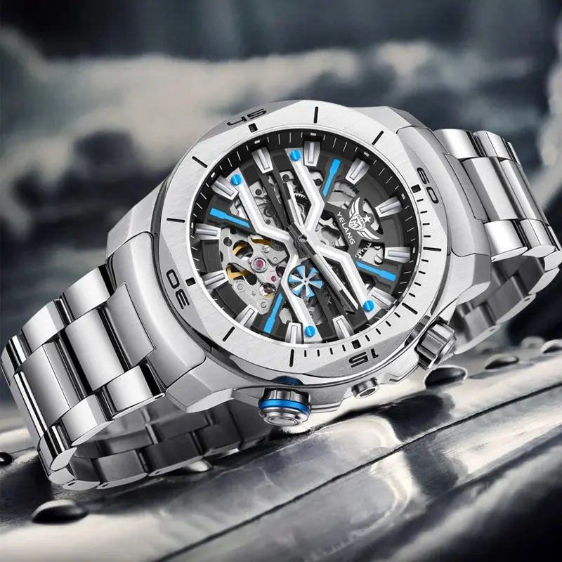 44mm Vintage Dial Luxury Sapphire Automatic Mechanical Waterproof Inspirational Watches