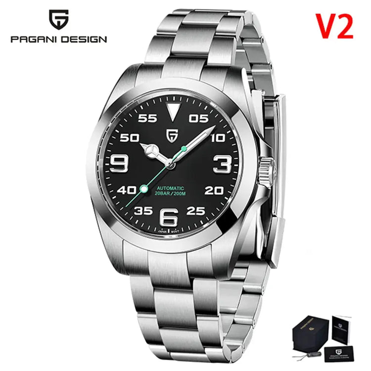 Automatic Watches 40MM Stainless Steel Wristwatch Sapphire AR Coated - Inspirational Watches
