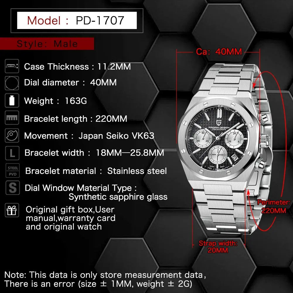 Sapphire Crystal Luminous Stainless Steel 200m Waterproof Watch - Inspirational Watches