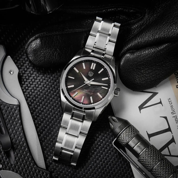 Watchdives WD0003C Quartz Watch VH31 Sweep Seconds Movement 38mm ice Crack Dial Sapphire Luminous 100m Waterproof Men Wristwatch Inspirational Watches