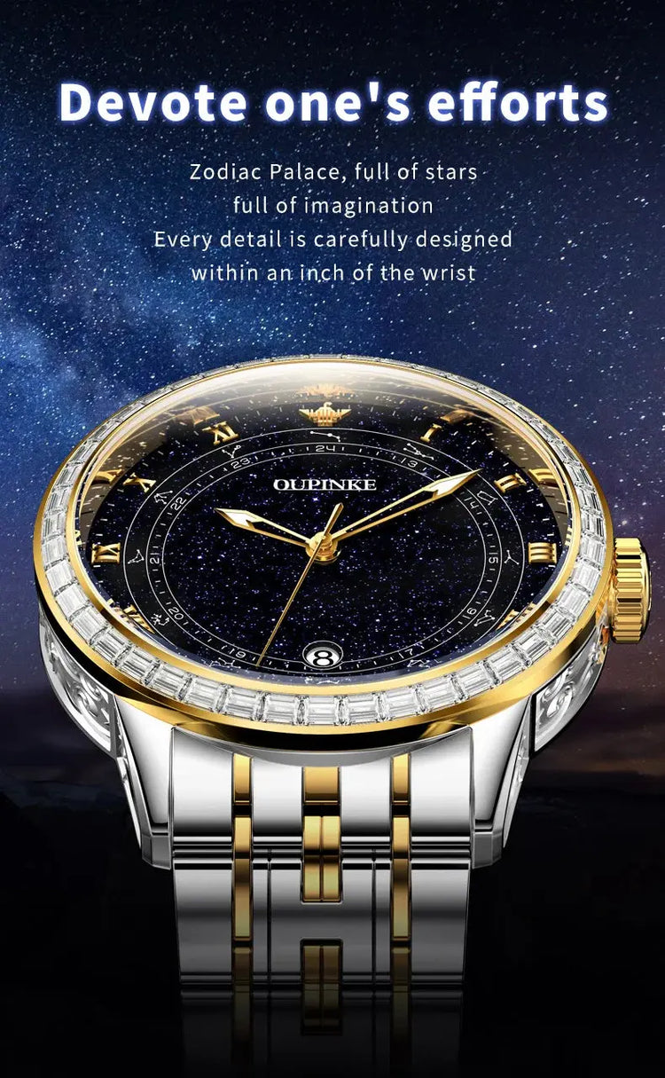 Original Automatic Watch for Men Luxury Japanese Diamond Luminous Inspirational Watches