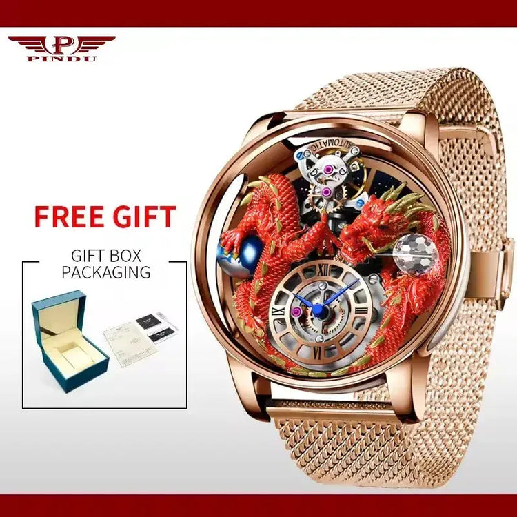 Celestial Three Dimensional Dragon watch Inspirational Watches