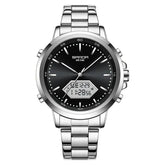 Dual Display Multi functional Night Light Waterproof Business Sports Watch Inspirational Watches