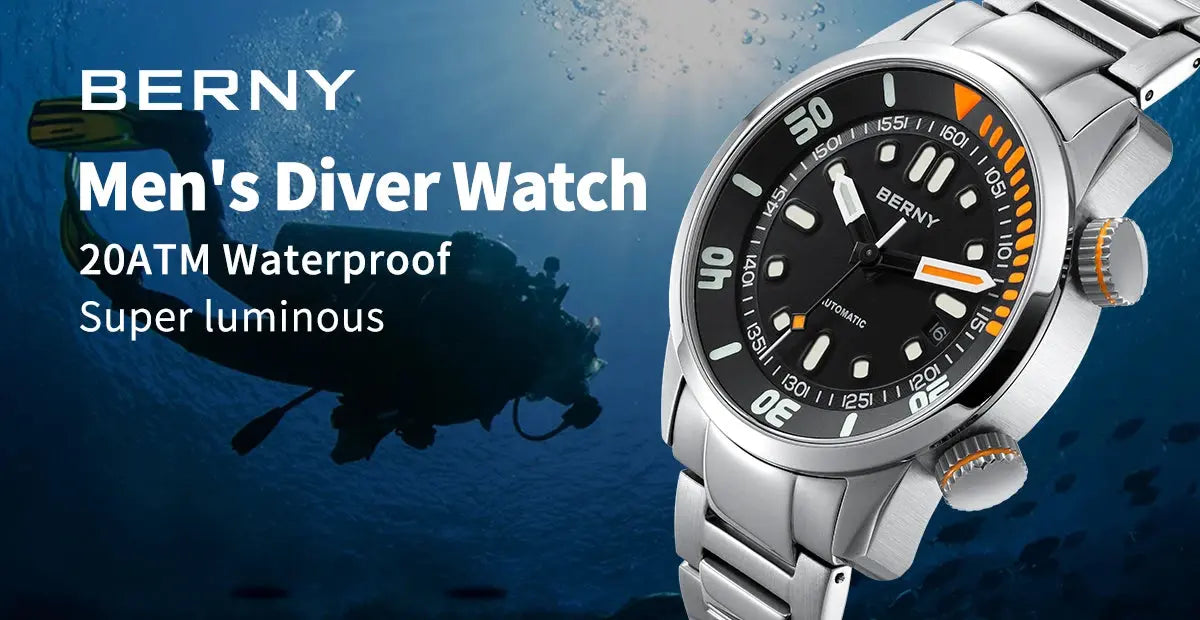 Automatic Dive Super Luminous Sapphire Swim Sport Mechanical Inspirational Watches