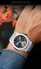 Moon Phase Automatic Luxury Fashion Business Watch Inspirational Watches