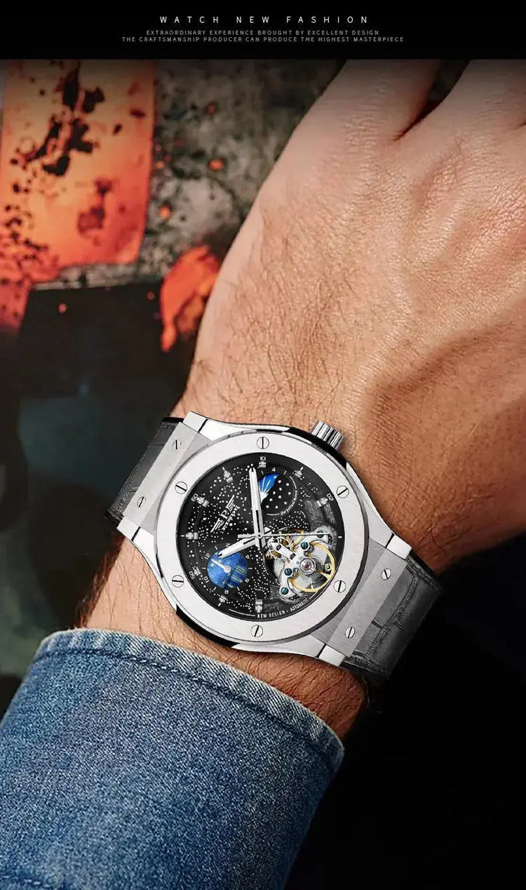 Moon Phase Automatic Luxury Fashion Business Watch Inspirational Watches