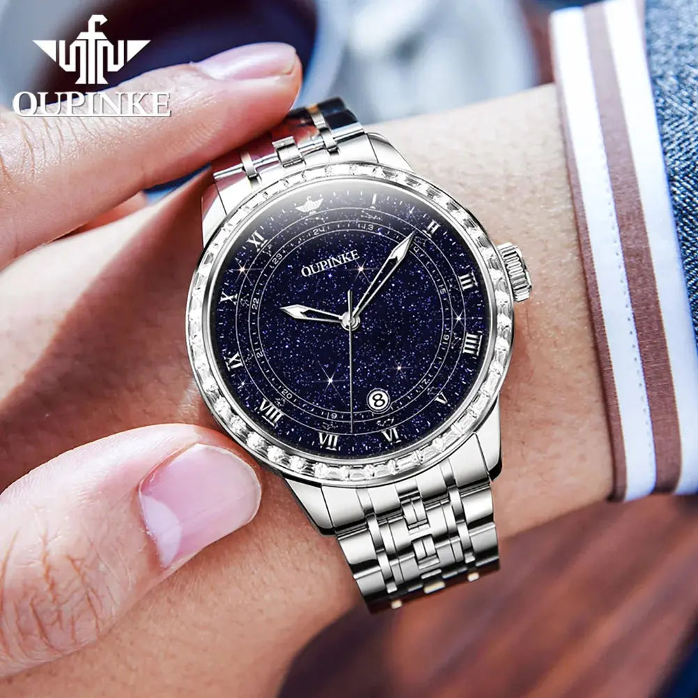 Original Automatic Watch for Men Luxury Japanese Diamond Luminous Inspirational Watches