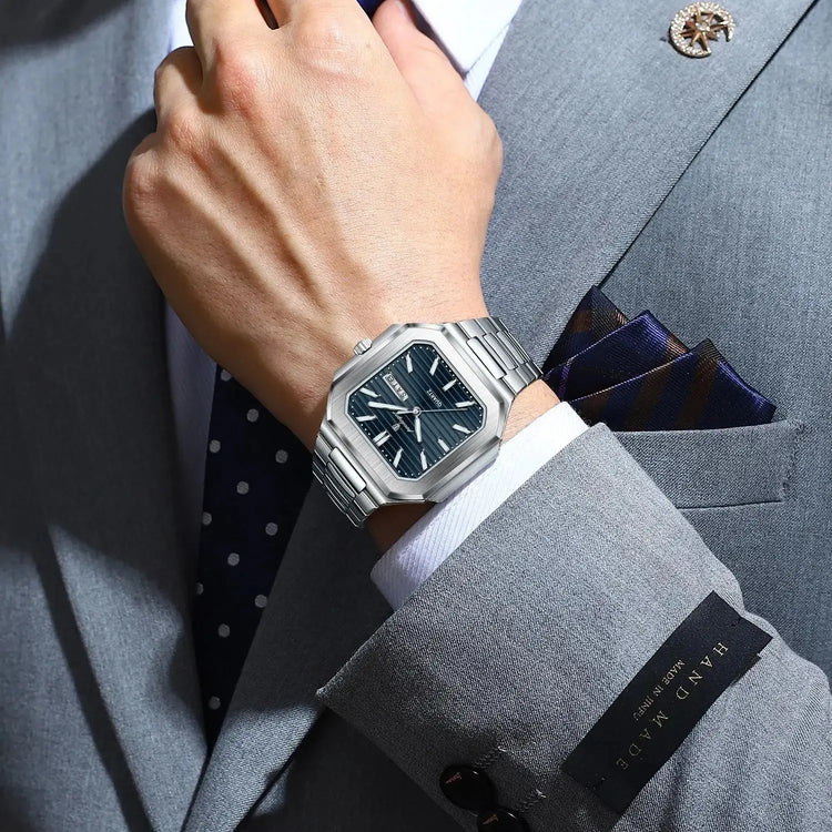 Square Fashion Man Waterproof Luminous Wristwatch Inspirational Watches