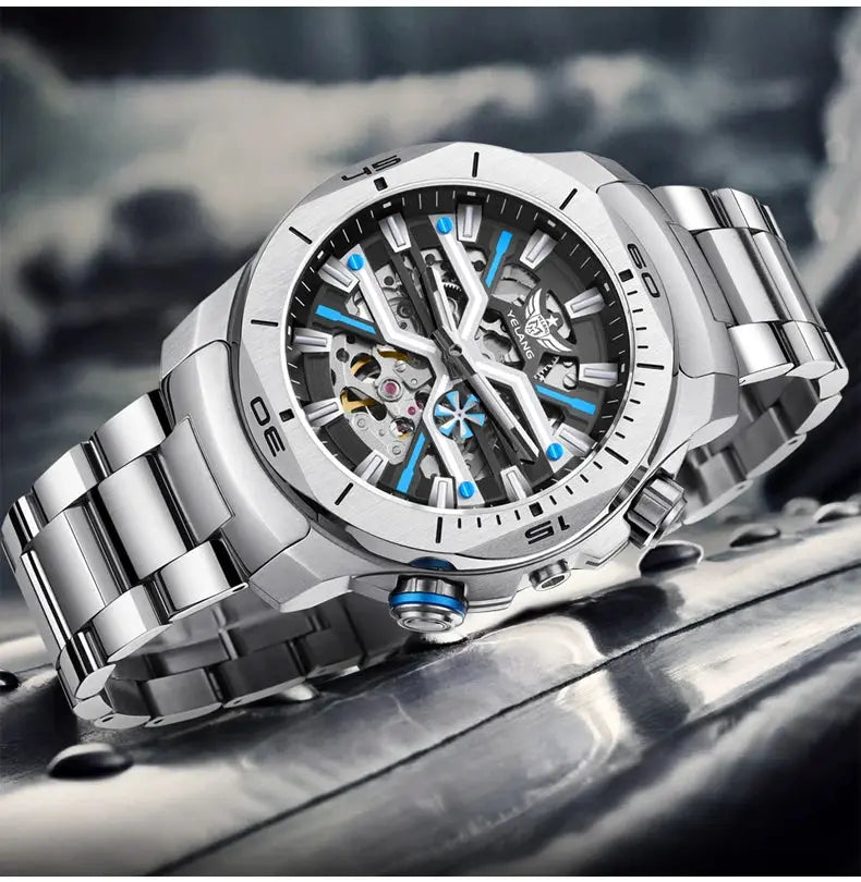 44mm Vintage Dial Luxury Sapphire Automatic Mechanical Waterproof Inspirational Watches