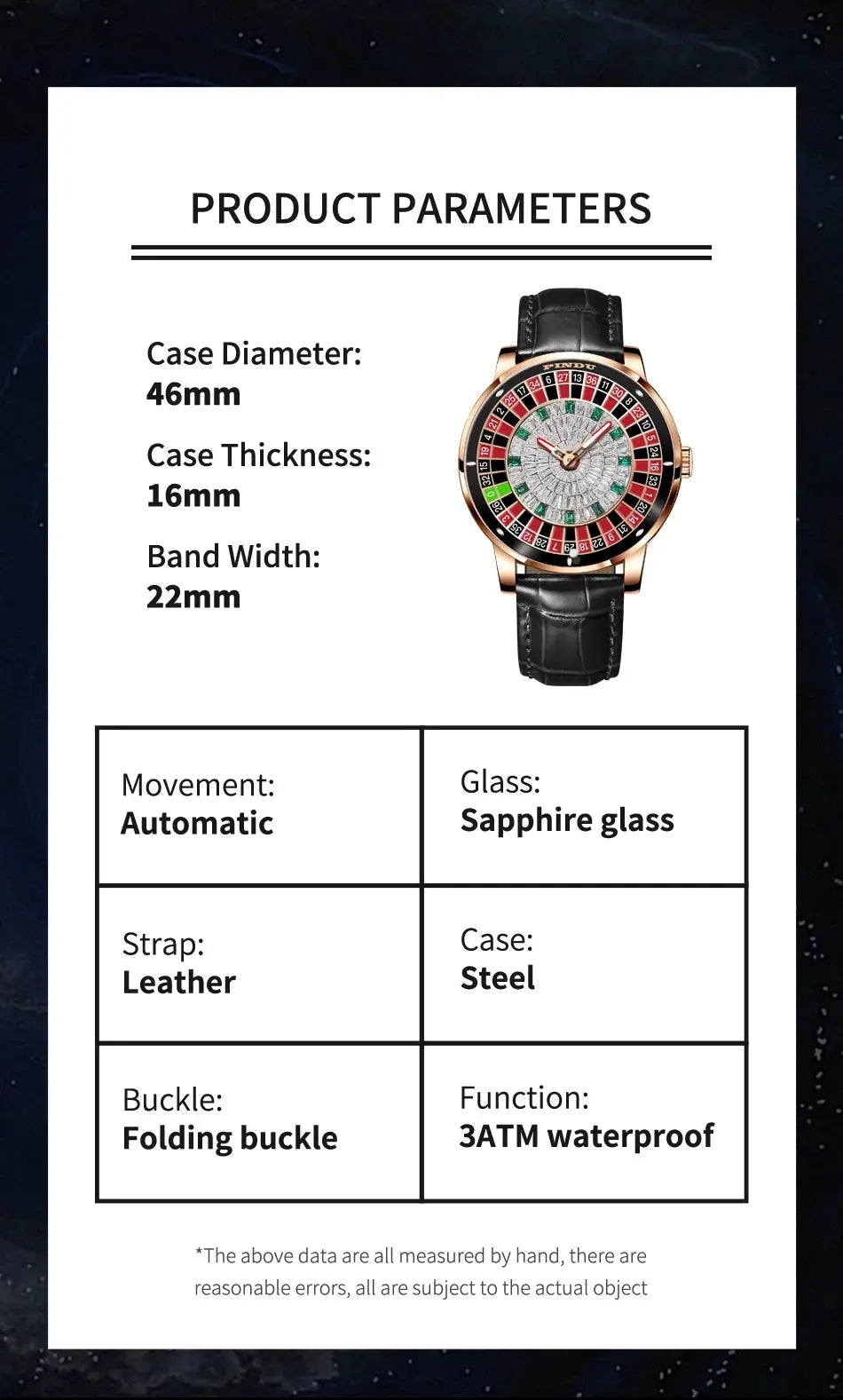 Design Automatic Mechanical Watch Movement Rotating Dial Roulette Watch - Inspirational Watches