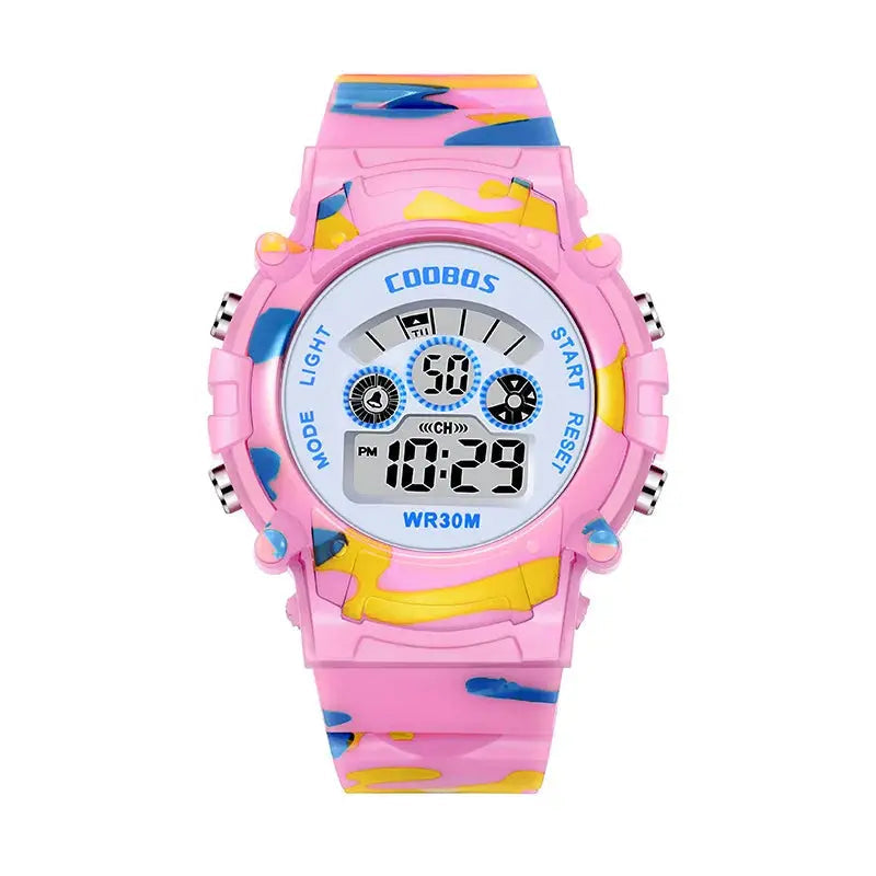 Waterproof Luminous Sport LED Digital Watches for Kids Inspirational Watches