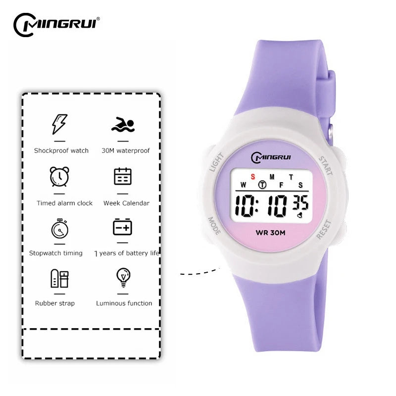 30M Waterproof Digital Kids Sports Watch Inspirational Watches