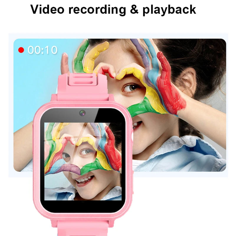 24 Games Kids Music Play Pedometer Tracker Time Display Video Audio Record Torch Smartwatch Inspirational Watches