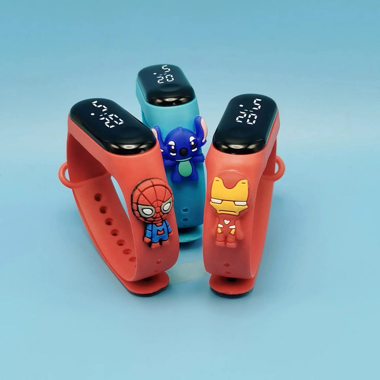 Digital LED Display Cartoon Fashion Kids Watch Inspirational Watches