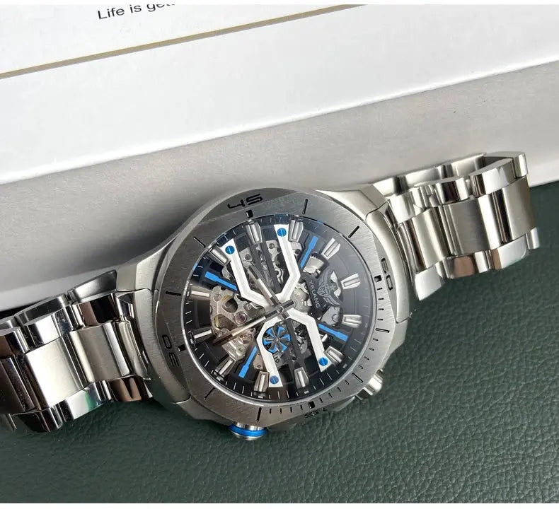 44mm Vintage Dial Luxury Sapphire Automatic Mechanical Waterproof Inspirational Watches