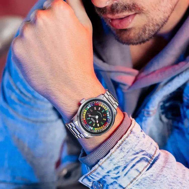 Mark Fairwhale New Quartz Watch For Men Fruit Rotating Dial Wristwatch Luxury Waterproof  Clock Man Fashion Watch 2026 Top Brand Inspirational Watches