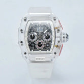 six-pin multi-functional running second engraving hollow quartz watch - Inspirational Watches