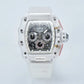 six-pin multi-functional running second engraving hollow quartz watch - Inspirational Watches