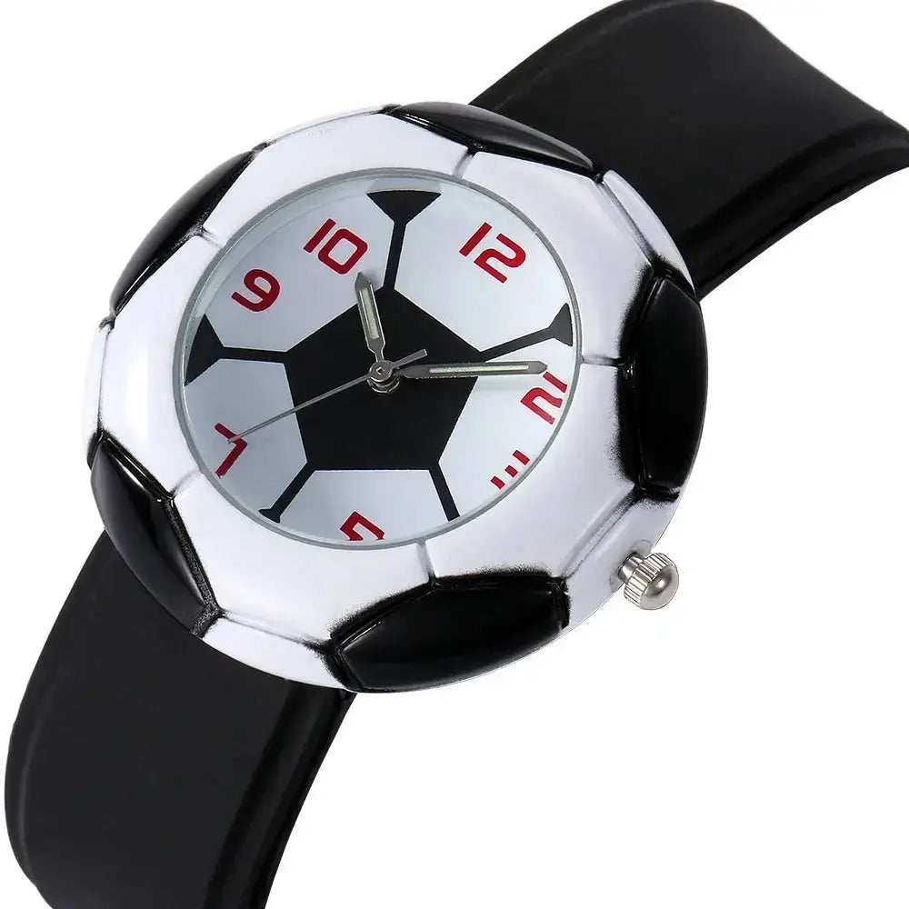 Children Football Cartoon Children Watch For Girls Rubber Kids Watches Boys Silicone Strap Analog WristWatch Inspirational Watches