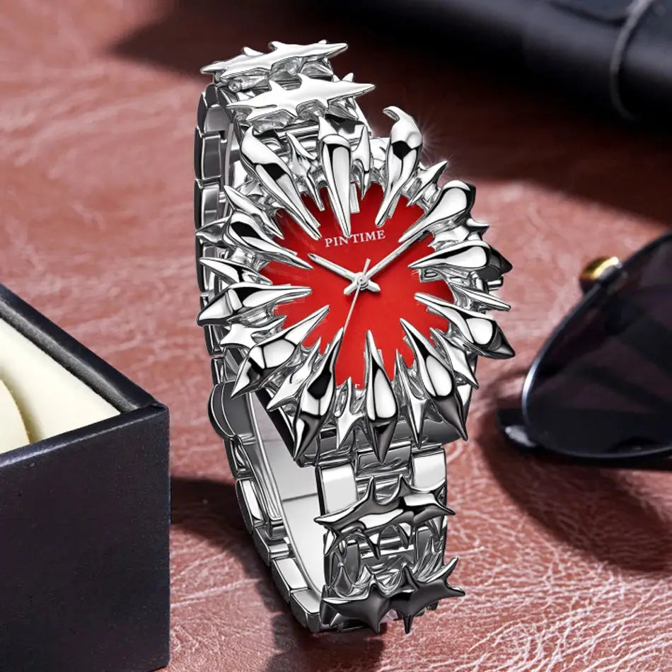 Special-shaped lightning dragon scale spike soldering watch design heavy industry trend Y2K Watches Quirky Quartz Wristwatches Inspirational Watches