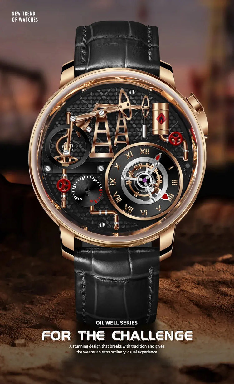 Button Oil Pump Swiss Quartz 762 Movement Sapphire - Inspirational Watches