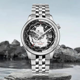 World Time Original Automatic Mechanical High Quality Sapphire Inspirational Watches