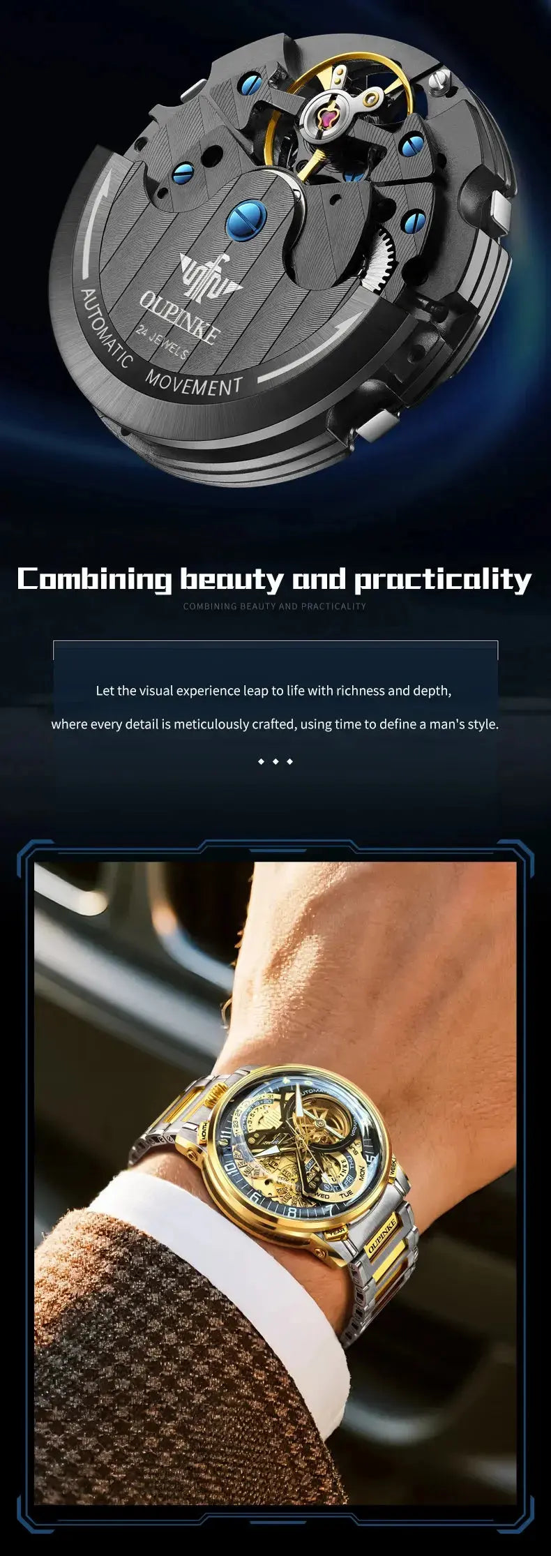 Automatic Skeleton Design Watch Inspirational Watches