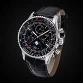 Sugess Watch Mens Moonphase Pilot Chronograph Mechanical Wristwatches Tianjin ST1908 Movement Swanneck Sapphire Crystal Luminous Inspirational Watches
