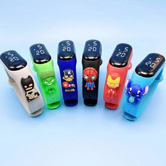 Digital LED Display Cartoon Fashion Kids Watch Inspirational Watches
