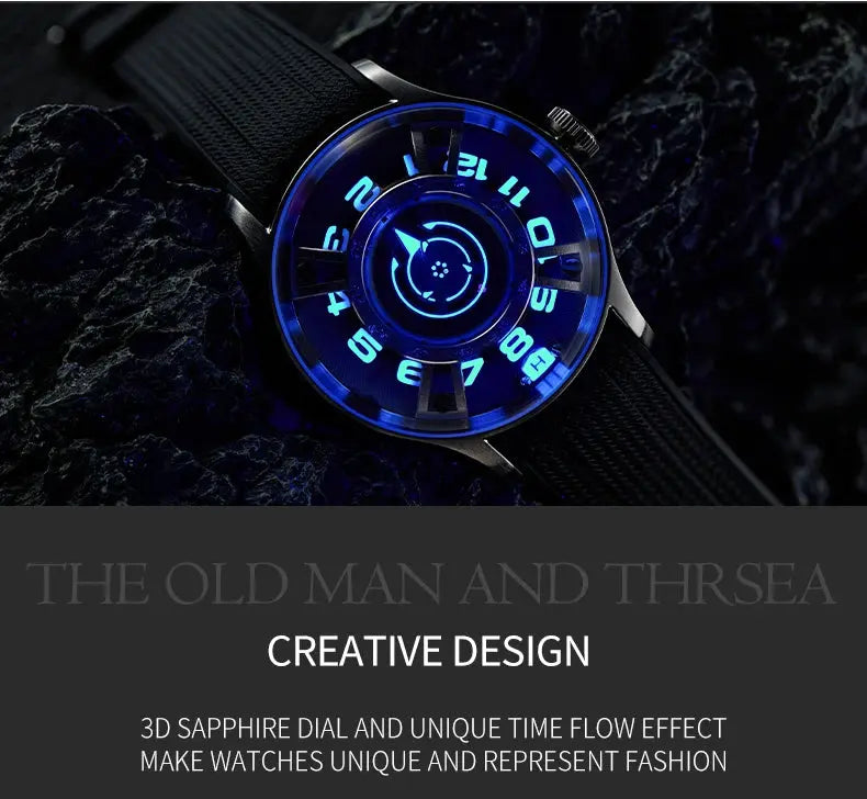 Curvature Engine Star Ship Automatic Super Luminous Blue Nightlight Automatic Inspirational Watches