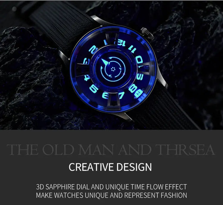 Curvature Engine Star Ship Automatic Super Luminous Blue Nightlight Automatic Inspirational Watches