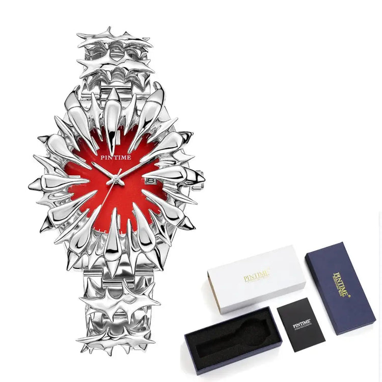 Special-shaped lightning dragon scale spike soldering watch design heavy industry trend Y2K Watches Quirky Quartz Wristwatches Inspirational Watches