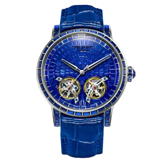 2026 PINDU Design New 46MM Diamond Mechanical Watch Men Top Luxury Double Flying Wheel Watch Sapphire Glass Waterproof Watch MEN Inspirational Watches