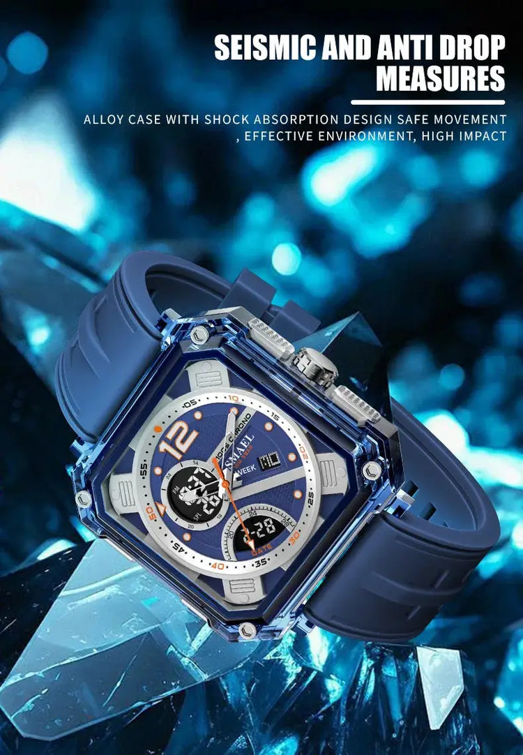 Military Watches Men Watch 2025 New 50M Waterproof Wristwatch Stopwatch Alarm LED Light Digital Watches 8121 Men&