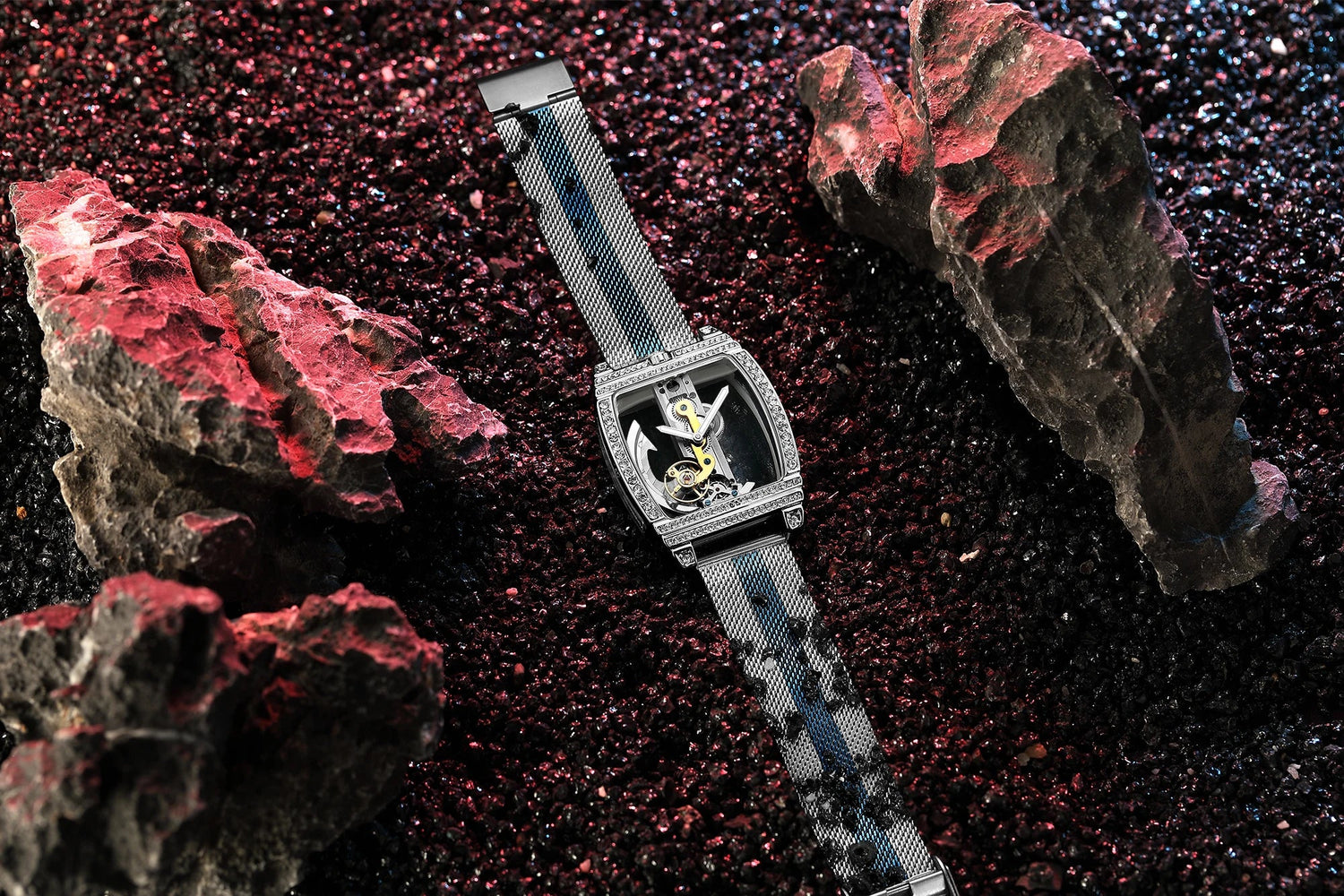 Transparent Automatic Mechanical Watch Men Steampunk Skeleton Luxury Gear Self Winding Leather Mens Clock Watches Montre Homme Inspirational Watches