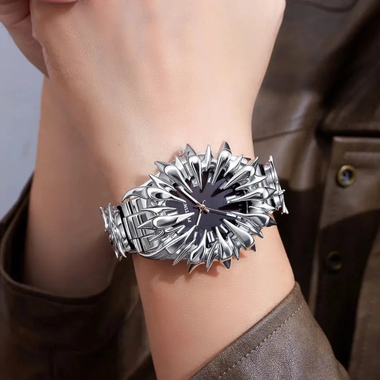 Special-shaped lightning dragon scale spike soldering watch design heavy industry trend Y2K Watches Quirky Quartz Wristwatches Inspirational Watches