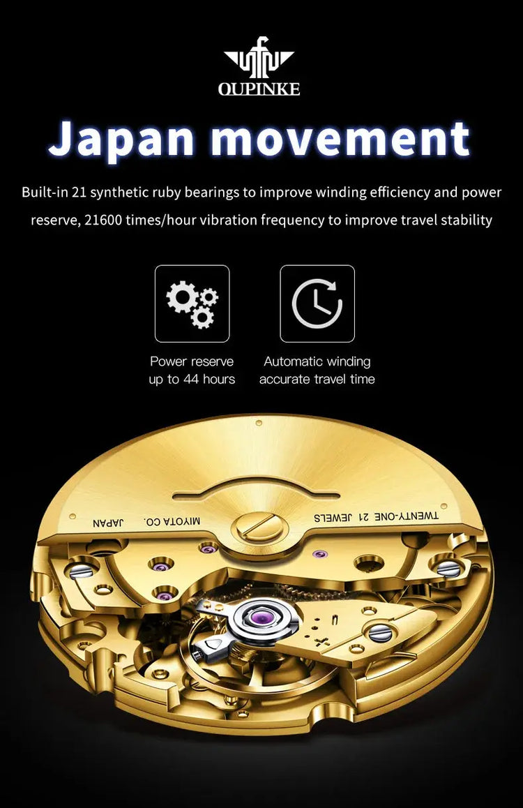 Original Automatic Watch for Men Luxury Japanese Diamond Luminous Inspirational Watches