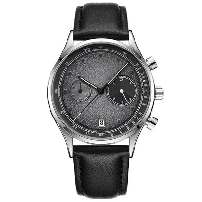 Creative Fruit Design Dial Multi-function Quartz Watch Men Personalized Leather Strap Calendar Unique Wristwatch Men Clock Inspirational Watches