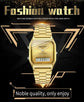 Stainless Steel LED Digital Dual Display Clock Waterproof Sports Watch Inspirational Watches