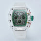 six-pin multi-functional running second engraving hollow quartz watch - Inspirational Watches