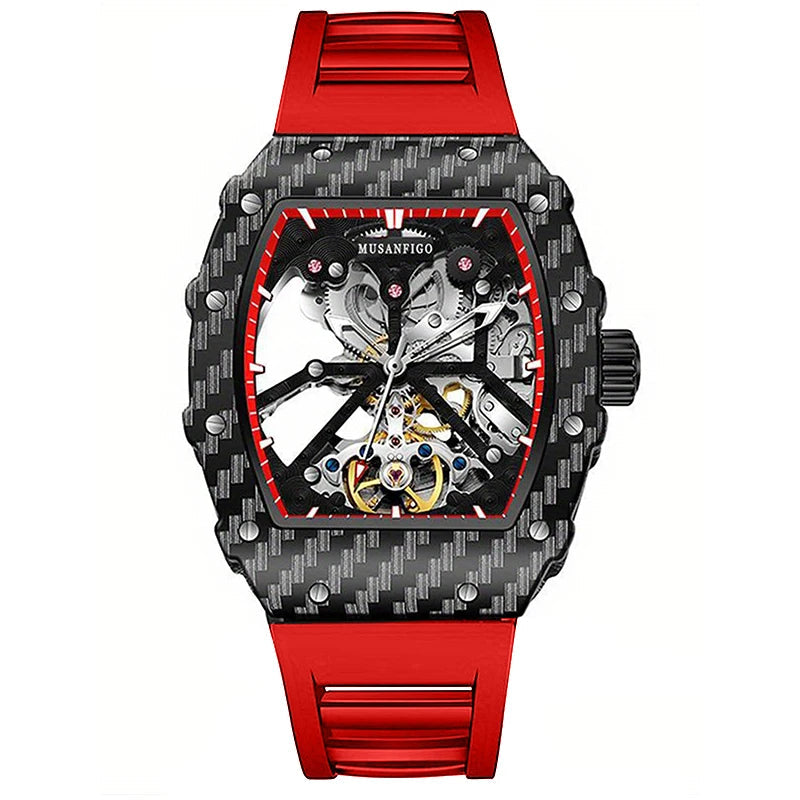 Fully automatic skeleton mechanical watch, fashionable personality, luxury hot men&