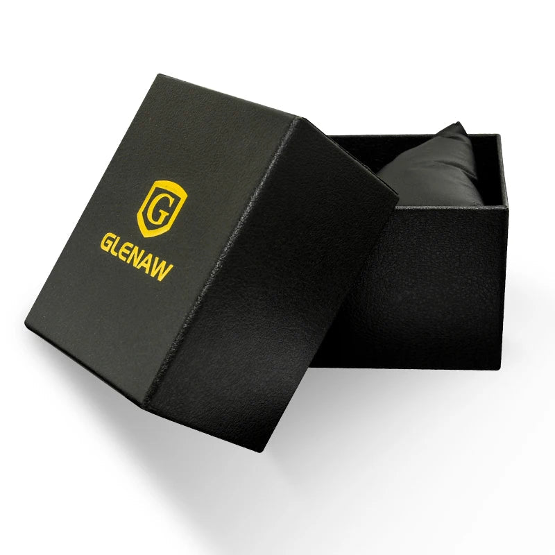 GLENAW Skeleton Mechanical Watch Men Vintage Engraved Auto Mechanical Wrist Watches Gold Stainless Steel Strap Erkek Kol Saati Inspirational Watches