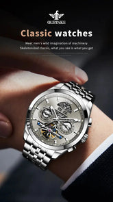 Automatic Luxury Waterproof Hollow Skeleton Watch - Inspirational Watches