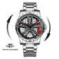 Automotive Wheel Hub Watch with 360° rotating racing dial