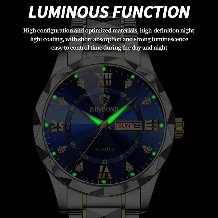 Original Waterproof Luminous Dual Calendar Watch Inspirational Watches