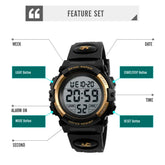 LED light Display Digital Alarm Clock 5Bar Waterproof Kids Sports Watch Inspirational Watches