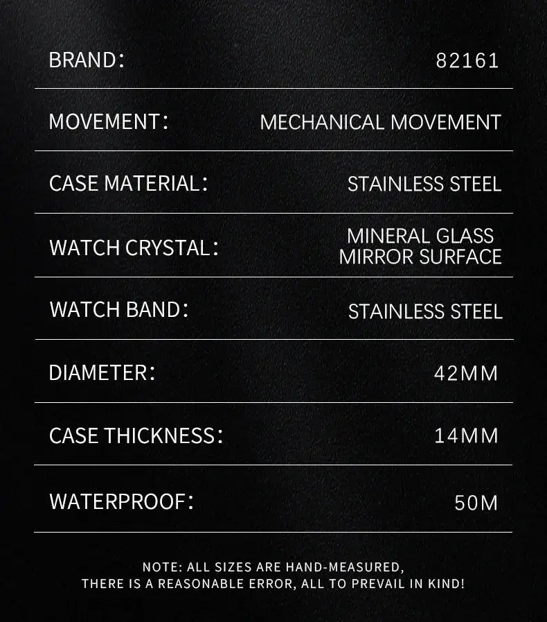 Automatic Watch with Ceramic Bezel Three Eyes Six Hands Waterproof Luminous - Inspirational Watches