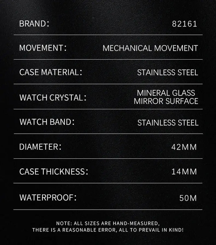 Automatic Watch with Ceramic Bezel Three Eyes Six Hands Waterproof Luminous - Inspirational Watches